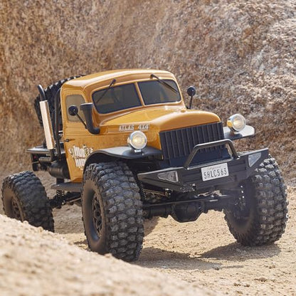 FMS Rochobby 1/10 Atlas Ready Set RC Crawler RC Truck 4X4 with Lighting, 2.4GHz Radio,Ball Bearing, Metal-Gear Full,4 Link Suspension,Rapid Separation Car Body for Adult (Yellow) - color: 1/10 Yellow