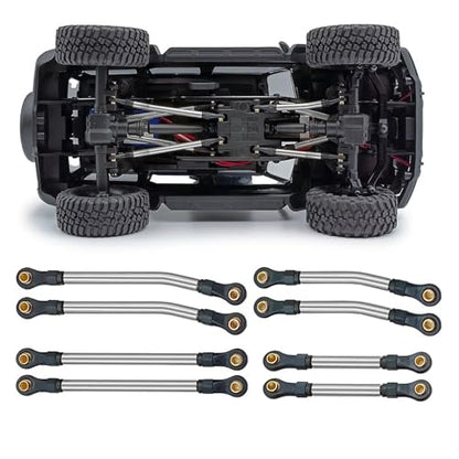 RC Models For TRX4M For Bronco For Defender 1/18 Metal High Clearance Links Set Chassis Linkage RC Crawler Car Upgrade Parts(Black) - color: Black