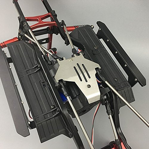 KYX Racing Stainless Steel Frame Protector & Skid Plate Chassis Guard & Axle Protective Plate for 1/10 Rc Crawler TRX-4