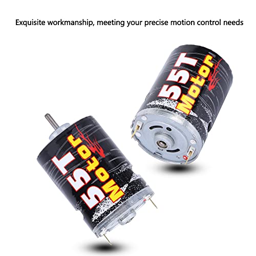 540 Brushed Motor Spare Part Accessory for 1/10 RC Car Boat Model, High - Purity Copper Windings with Super Large Bearing, Precisely Balanced Rotor for Stable Performance (M540-55T) - size: M540-55T