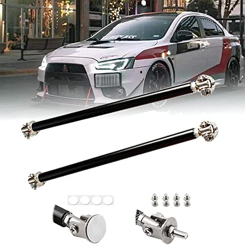 2PCS Front Bumper Lip Splitter Strut Rod Tie Bars Support Rod Adjustable Compatible with Most Vehicles 3''-8'' (Black, 7.5CM/2.9 inch) - size: 7.5CM/2.9 inch, style: Black