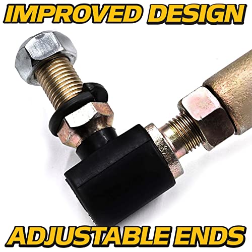 HD Switch -Improved Adjustable Steering Drag Link Kit for 436884 436885 & (2) 436887 Husqvarna Craftsman Poulan Pro 532436884/532436885/532436887, 583513301/583513401/583513501 +Plus Sector Gear Caps
