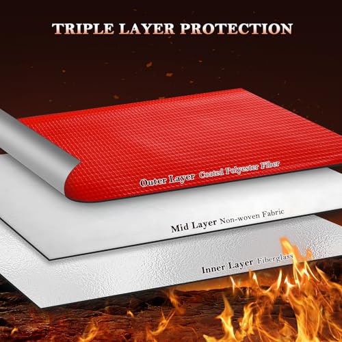 JIANTA Fireproof LiPo Battery Safe Bag, 11.8 x 9 Inch Storage Pouch | Heat Resistant LiPo Bag for Charging Storage, Batteries, Documents, Cash and Jewelry, Silicone Fiberglass Waterproof Pouch