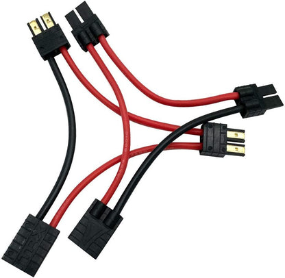 2Packs RC Lipo Battery Serial Series Connector Adapter Wire Connection for Traxxas Serial Series Dual Batteries in 1/16 Models,Replacement of 3063