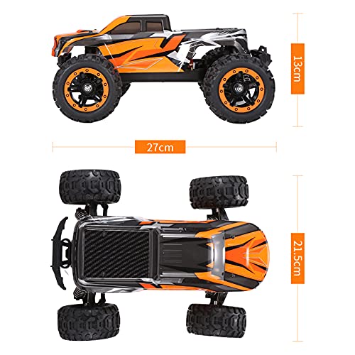GoolRC 16889A Pro RC Cars, 1:16 Scale Remote Control Car, 4WD 45KM/H High Speed Brushless Motor RC Truck, 2.4GHz All Terrains Off-Road Electric Toy Vehicle with 2 Batteries for Adults - size: 2 Batteries