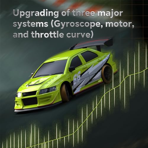 Turbo Racing 1/76 RC Drift Car, RWD Mini Car with Gyro RTR - C66 | Tabletop racing agility, Proportional steering throttle, USB-C rechargeable battery, LED lights extra DIY shells
