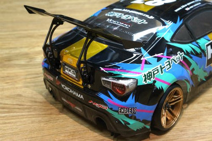 Yeah Racing Carbon Graphite Spoiler Wing Mount w/ Plastic Wings For 1/10 Drift Type A #YA-0508