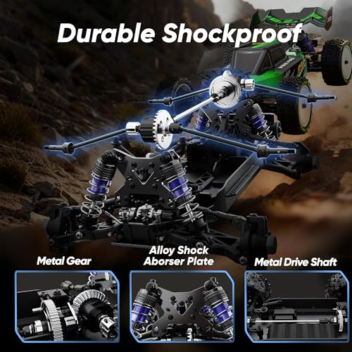 1/12 Brushless RC Cars,Fast 50mph Off-Road All Terrain Truck,4WD RC Buggy with 2.4GHz Remote Control and 3S Batteries,25W Fast Charging,RTR 4X4 Electric RC Cars