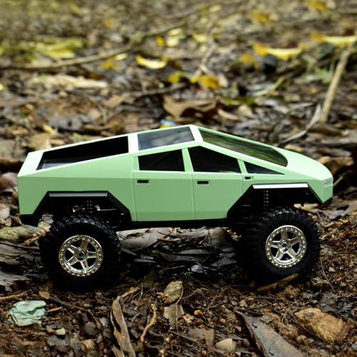 RC Car Shell Pickup Hard Body Shell with Front Rear Bumpers for TRX4M Bronco Defender 1/18 RC Crawler Chassis (Olive Green) - color: Olive Green