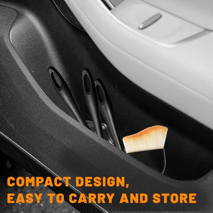 5PCS Car Detailing Brush Kit, Auto Cleaning Kit Includes 2 Vent Cleaners & 3 Ultra Soft No Scratch Boar Hair Brushes, Multi-Use Interior & Exterior Detailing Brush for Most Cars (Style A) - color: 5 PCS, Style A