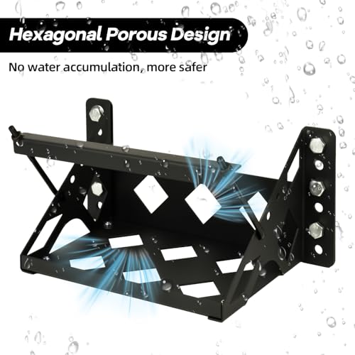 Metal Steel Battery Mounting Trays Bracket, Bolt-in Battery Tray | Tray Fits Up to 10.63"×7.06"×7.5" Battery, for Car RV Trailer Boat Truck Marine, Waterproof,Anti-Corrosion, No Rusting