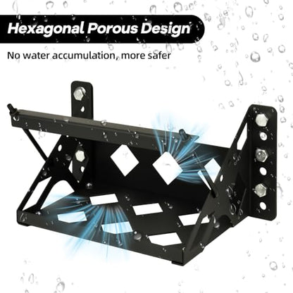 Metal Steel Battery Mounting Trays Bracket, Bolt-in Battery Tray | Tray Fits Up to 10.63"×7.06"×7.5" Battery, for Car RV Trailer Boat Truck Marine, Waterproof,Anti-Corrosion, No Rusting