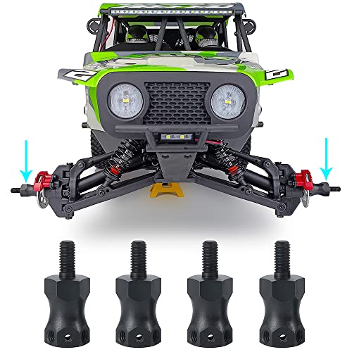 4Pcs RC Wheel Hex Adapter Extenders +15mm for 1/10 Hammer Rey, Lasernut U4 Rock Truck RC Buggy Car