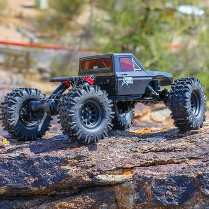 Redcat Racing Ascent-18 APEX, 1/18 Scale Brushless Electric Rock Crawler, Carbon Fiber, 4WD RC Car for Adults with 2.4GHz Radio System (Gray) - color: Gray