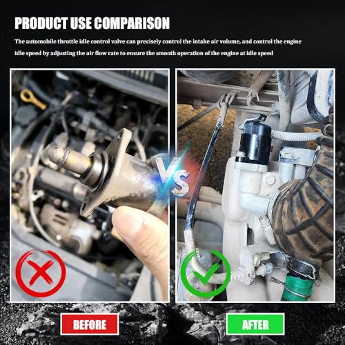 Car Idle Speed Control Valve, Automotive Fuel Injection Idle Air Control Valve for Stable Engine Operation Compatible with King Kong Idle Motor, Auto Replacement Parts #90380 10526 90325864