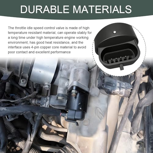 Car Idle Speed Control Valve, Throttle Stepper Motor, Auto Fuel Injection Idle Air Control Valve for Stable Engine Operation, Modified Repair Accessories, Replaces OEM# 90380 10526 90325864