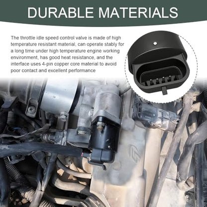 Car Idle Speed Control Valve, Throttle Stepper Motor, Auto Fuel Injection Idle Air Control Valve for Stable Engine Operation, Modified Repair Accessories, Replaces OEM# 90380 10526 90325864