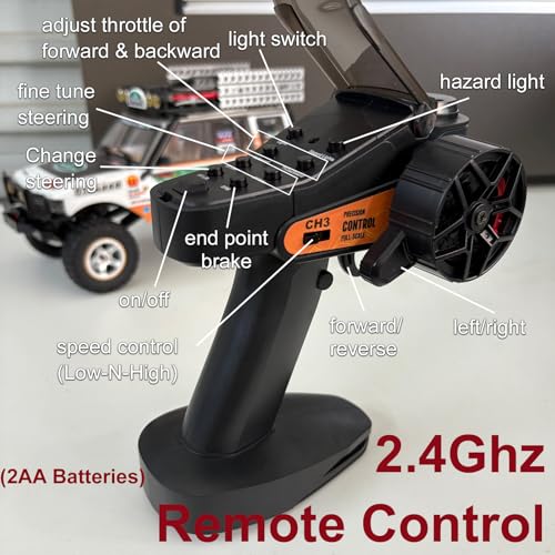 YUCT 1/18 RC Crawler 4WD Off-Road Truck, 2.4GHz All Terrain Rock Crawler | JXC LR1801 Portable Remote Control Car for Adults Outdoor Adventure (Matte Gray) - color: Matte Gray