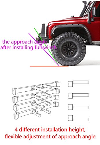 CNC Alum Front & Rear Winch Bumper Set Black For TRX-4 1/10 RC Crawler (Front & Rear)