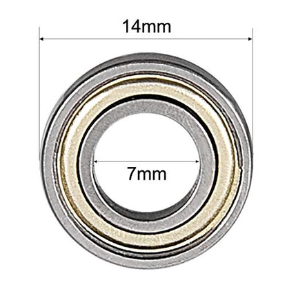 uxcell 687ZZ Ball Bearing 7mm x 14mm x 5mm Double Shielded 687-2Z Deep Groove Bearings, Carbon Steel (Pack of 20) - size: 7mmx14mmx5mm