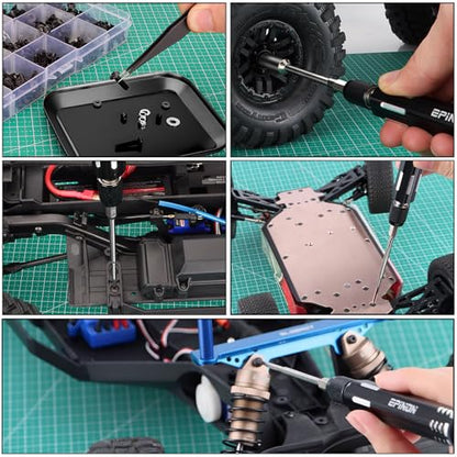 EPINON RC Car Repair Work Stand Adjustable Lift Lower for 1/8-1/18 RC Car