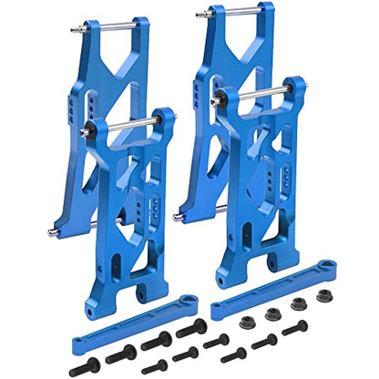 Metal Front & Rear Suspension Arms A-Arms Set & Aluminum Alloy Steering Bellcranks Set Steering Assembly Upgrade Parts