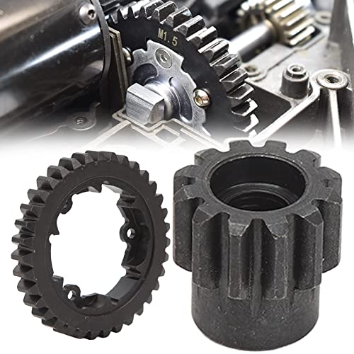 1/5 Scale RC Gear Set, Durable Steel High-Performance Spur Pinion Replacement 35T Spur 15T Pinion for Off-Road Racing Hobbyists and 1/5 Truck Models