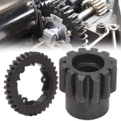 1/5 Scale RC Gear Set, Durable Steel High-Performance Spur Pinion Replacement 35T Spur 15T Pinion for Off-Road Racing Hobbyists and 1/5 Truck Models