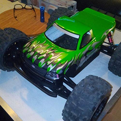 2pcs for 1/10 RC Car Venom T-10 PVC Painted Body Shell Pick Up Truck Width 205mm Wheelbase 255mm - Green & Red