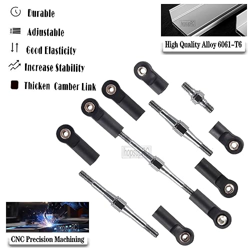 Adjustable Turnbuckles Upgrades Part for 1/10 Slash/Rustler/Stampede/Bandit VXL 4WD, Adjustable Turnbuckles Camber Links Toe Link,7PCS Titanium - color: Titanium/7pcs