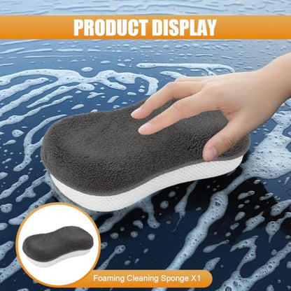 11 in 1 Car Wash Kit, Car Interior Detailing Kit, Auto Cleaning Tool for Window Vent Glass Dashboard, Includes Microfiber Towel, Applicator Pad, Wash Mitt, Vent Shutter Tire Brush (11PCS) - size: 11PCS