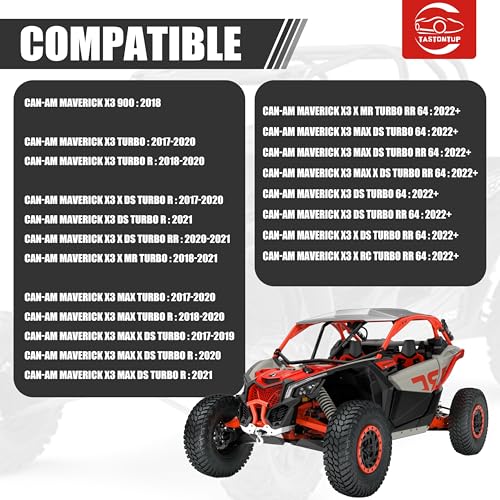 High-Clearance Rear Radius Rods for 2017–2023 Can-Am 64" Maverick X3/ X3 Turbo/Turbo R/RR/MAX, Heavy Duty Steel Straight Arms for Improved Ground Clearance & Stability, Set of 6, Red - size: For 64" Can-Am, style: Rear