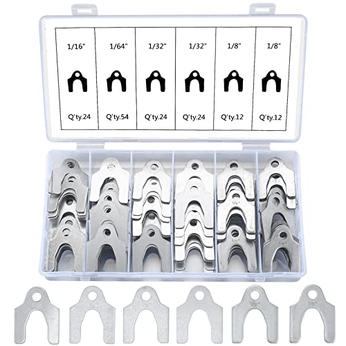 150 Pcs Auto Alignment Body Shims Kit - Spacers in Multiple Sizes | Versatile shim assortment (1/16'', 1/64'', 1/32'', 1/8''), perfect for car alignment and body adjustments.