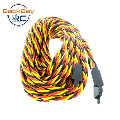 BackBayRC - 72in 20awg Male/Female w/Clip Universal Servo Extension - 5 Pack - style: 72in Male/Female Extension w/ Safety Clip