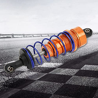 2pcs 92mm RC Oil Pressure Adjustable Front Shock Damper, 1/10 RC Car Shock Damper, Upgrade Buggy Truggy Suspension for ZD Racing HSP with Aluminum Alloy Body (Orange) - color: Orange
