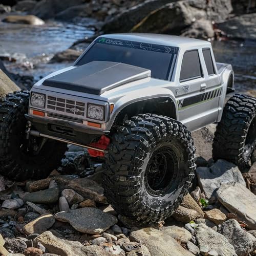 Axial RC Truck 1/10 SCX10 III Coyote 4X4 RTR (Battery and Charger Not Included) Brushed Rock Crawler, Silver, AXI-2036T1 - color: Silver