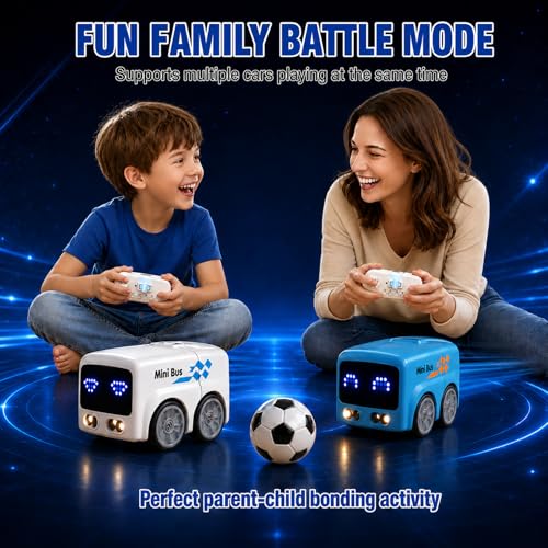 Magic Mini Bus Toy, 2.4GHz RC Line Following Car with Gesture Follow & Escape Modes, Rechargeable Inductive Bus with LED Lights, STEM Toy Gift for Kids Ages 3-8, White - color: White