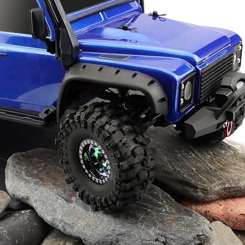 GLOBACT Rainbow 1.9" Beadlock Wheel Rim Offset -10mm for 1/10 RC Crawler | Fits SCX10 TRX4 TRX6 Redcat Gen8 RC4WD D90 VS4-10