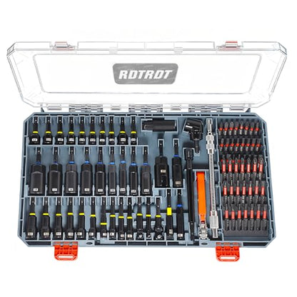 86-Piece Magnetic Impact Nut Driver Set, SAE/Metric Nut Driver Set, Right Angle Drill Driver, Socket Adapters, Bit Holder, Wing Nut Driver, Ratchet Bit Driver, Quick Release Extension, Power Bits - size: 86-Piece Magnetic Impact Nut Driver Set