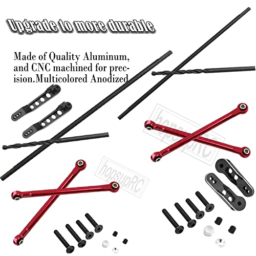 Aluminum Front & Rear Torsional Sway Bar Set Upgrades Part for 1/7 Unlimited Desert Racer RC Car,Alloy Front Rear Sway Bar Upgrades Part,Red
