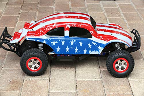 SummitLink Custom Body Flag Strip Style Compatible for 1/10 Scale RC Car or Truck (Truck not Included) SSB-FP-01