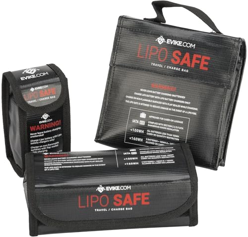 Evike Airsoft - Lipo Safe Charging and Travel Bag for Lithium Polymer Batteries - color: Small