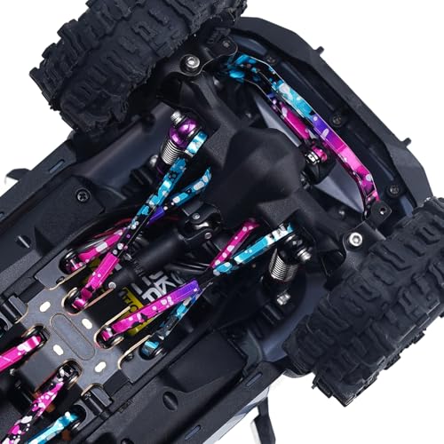 Splash Anodizing Aluminum High Clearance Chassis Links Set for Axial SCX30 1/30 RC Crawler Car Upgrades - style: Aluminum