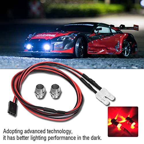 5mm Headlights/Taillight Kit RC Accessory LED Lights for 1/10 Model Drift Car Vehicle(12-red Light), plplaaoo 2PCS RC LED Light Kits,, rc lights rc led lights scx24 lights rc car headlights rc dr
