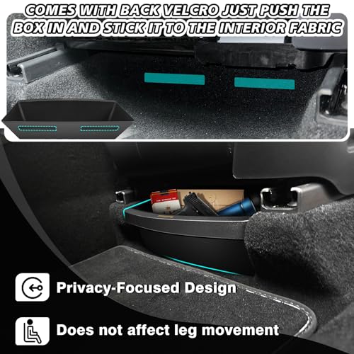 BestEvMod 3PCS Storage Bundle for 2026 2025 Tesla Model Y Juniper | Trash Can Backseat Storage Box Rear Center Console Organizer + Under Seat Boxes - size: 3 PCS - Storage Bundle