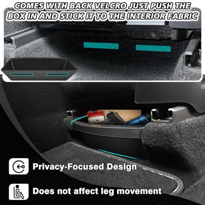 BestEvMod 3PCS Storage Bundle for 2026 2025 Tesla Model Y Juniper | Trash Can Backseat Storage Box Rear Center Console Organizer + Under Seat Boxes - size: 3 PCS - Storage Bundle