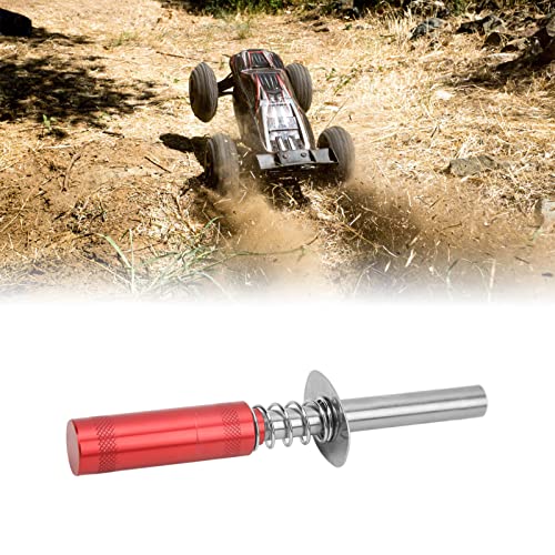Glow Plug Igniter RC Starter Kit with N3 Glow Plug, RC Engine Igniter for Methanol Fuel Oil Powered Vehicles, Aluminum Alloy Glow Plug Starter for HSP 80103 RC Car, Aircraft, Ships (Red) - color: Red
