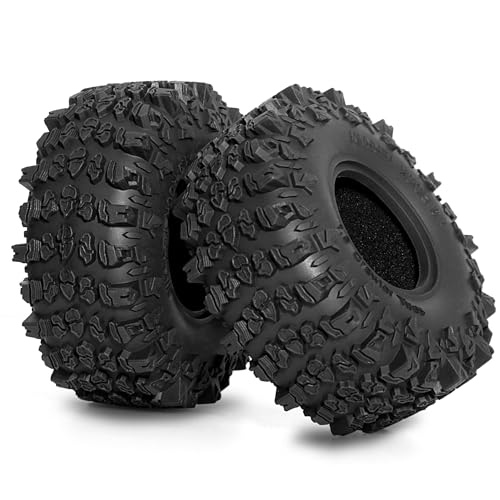 4PCS 1.9" Crawler Climbing Tires OD 4.65'' 1/10 RC Crawler Rubber Tires for Traxxas TRX4 Axial SCX10 90046 SCX10 Tamiya CC01 D90 Redcat Gen7/8 1/10 RC Crawler Car