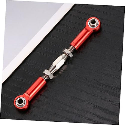 6pcs Aluminum Turnbuckle Rod Linkage for Rc Car Steering Tie Rods Machined Easy Install Epxhsp Racing Hpi Truck Buggy Upgrade Parts - color: Red