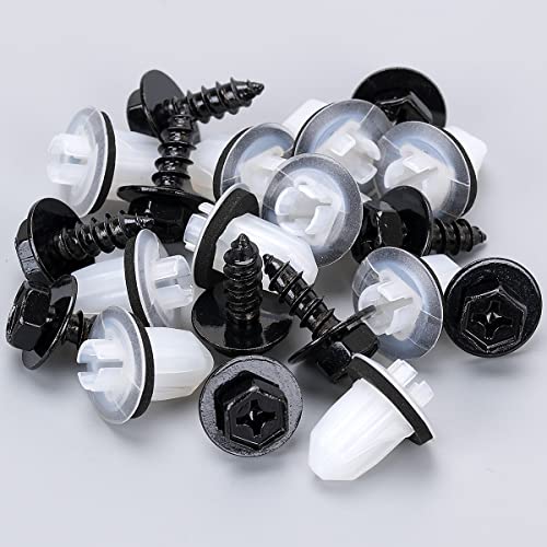 10Sets Bumper Cover & Tail Lamp Grommet with Screw Kit 90189-06235 for Toyota Avalon C-HR Camry Highlander Mirai Rav4 Yaris, Lexus CT is LC NX RC RX 2006-On